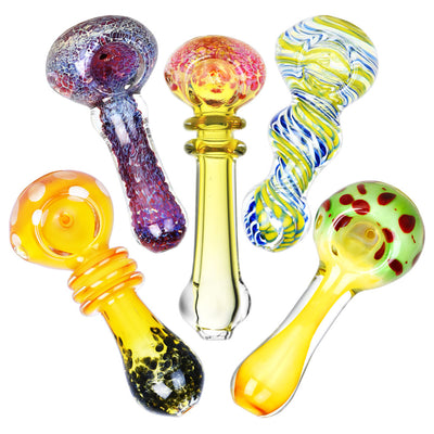 Fancy Worked Spoon Pipe | 3.25"-3.5" | Assorted